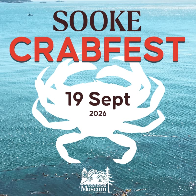 Poster for CRABFEST 2026 at the Sooke Region Museum