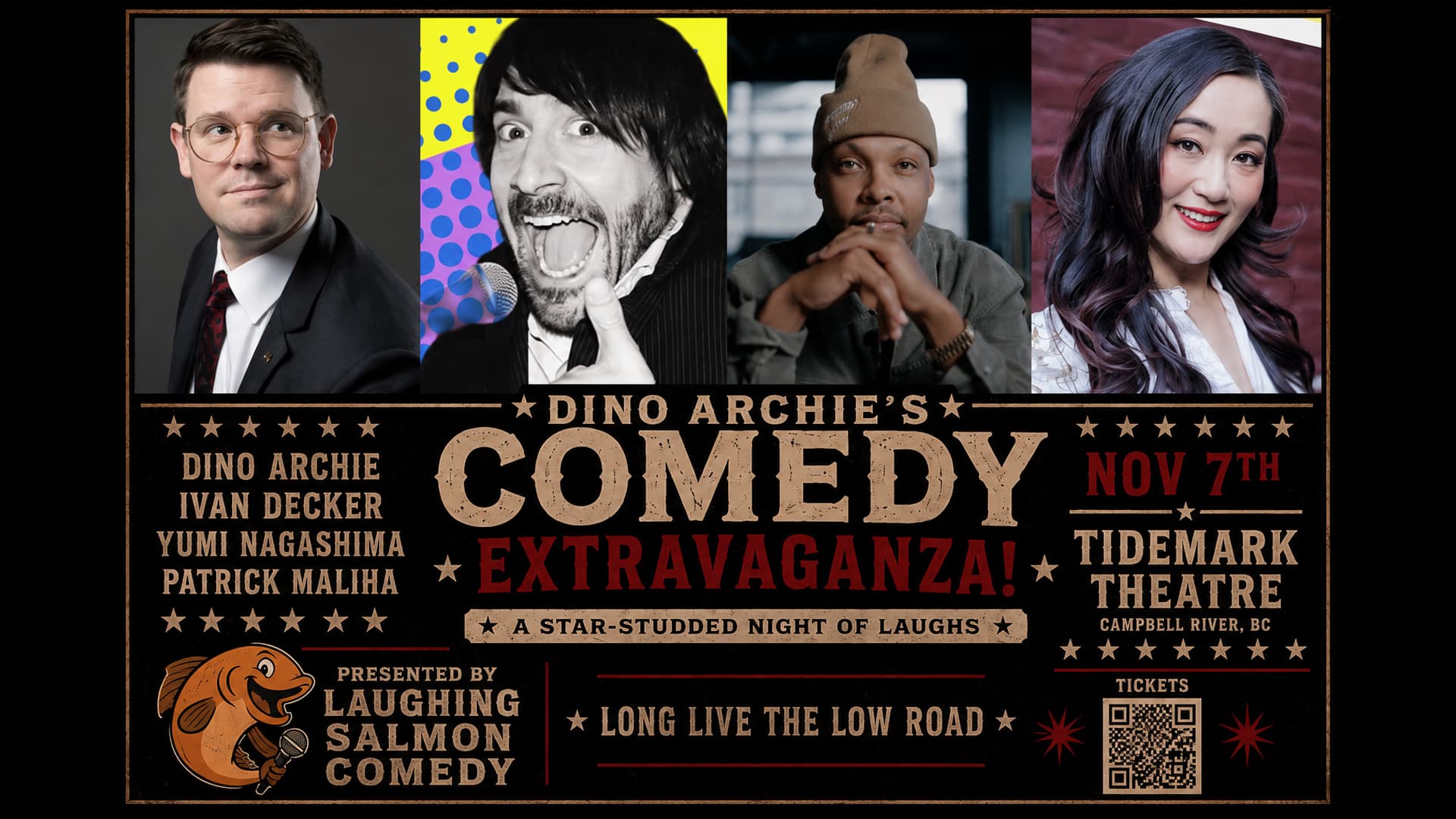 Dino Archie’s Comedy Extravaganza at Tidemark Theatre
