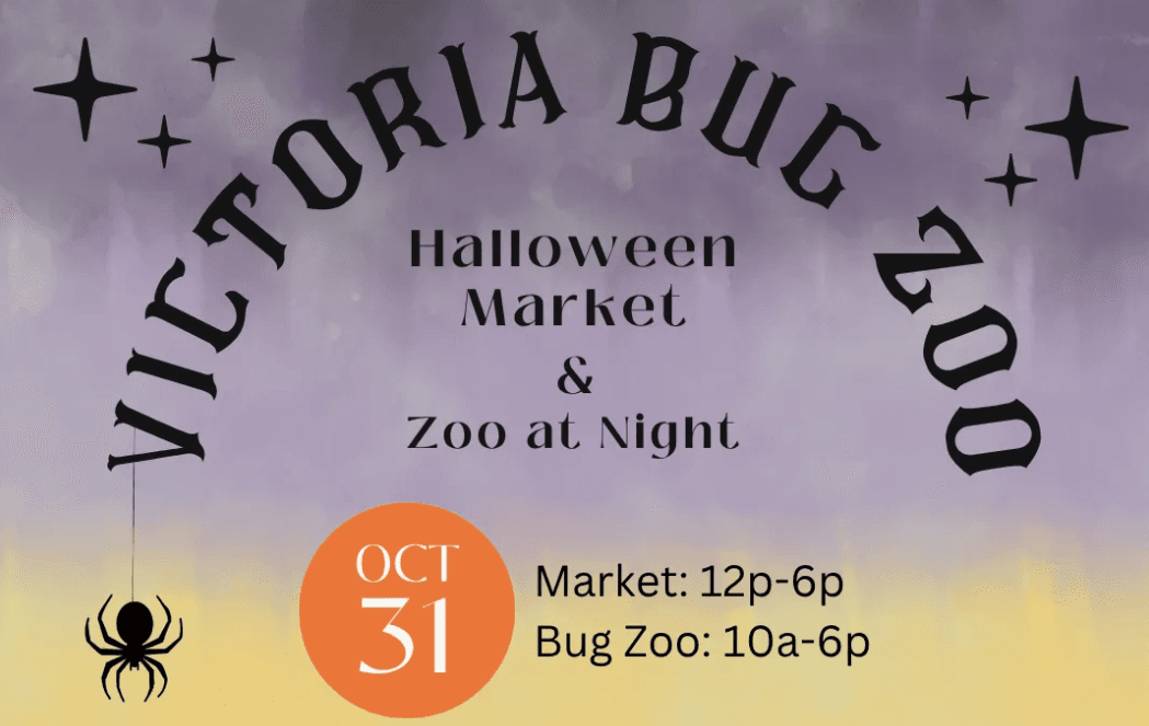 Poster for Victoria Bug Zoo – Halloween Market & Spooky Tours