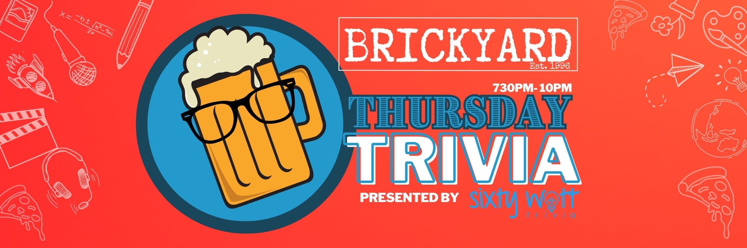 Trivia Thursday at Brickyard Pizza at Brickyard Pizza