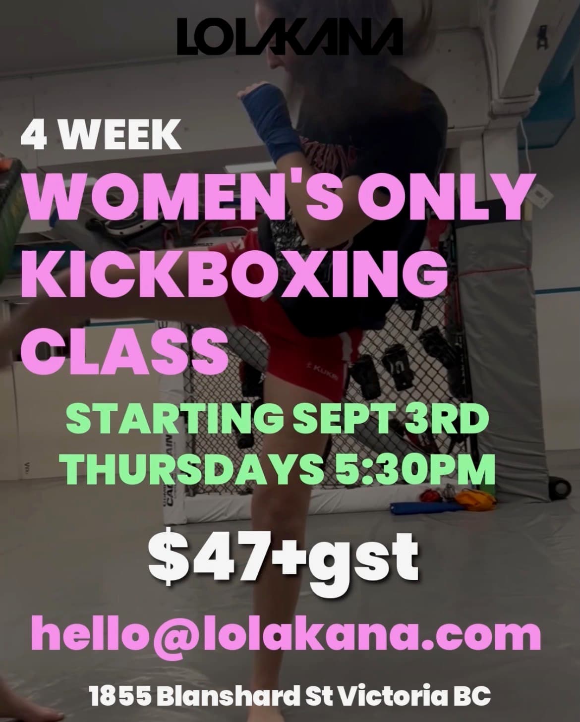 4-Week Women’s Only Kickboxing Class at lolakana