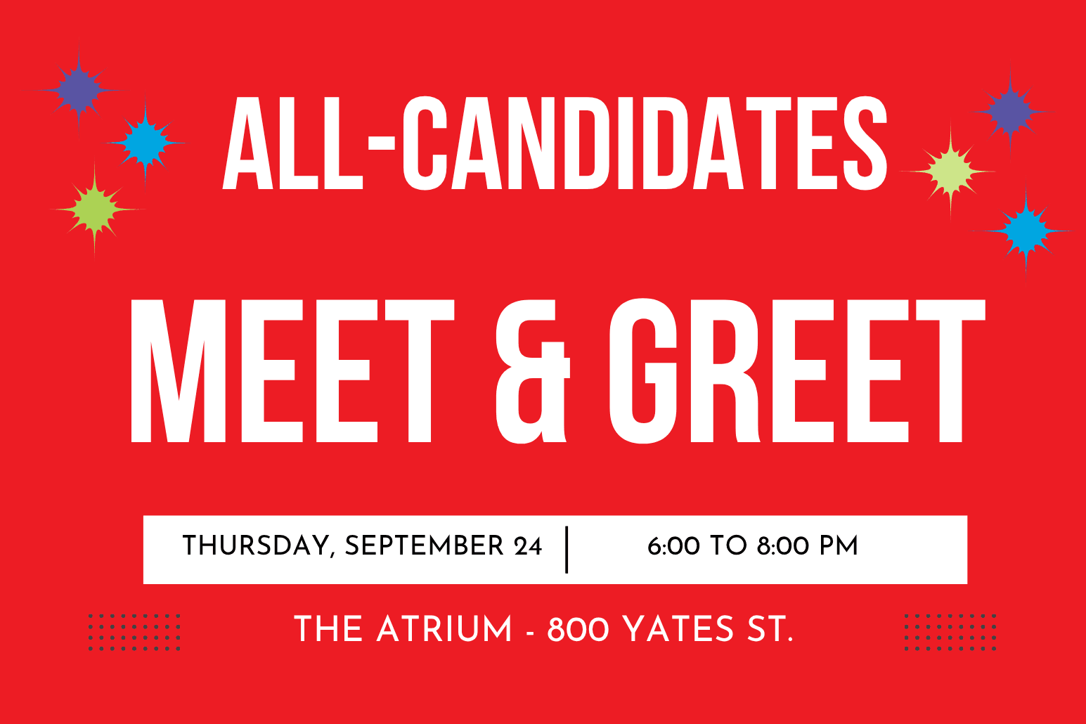 All-Candidates Meet & Greet at Victoria