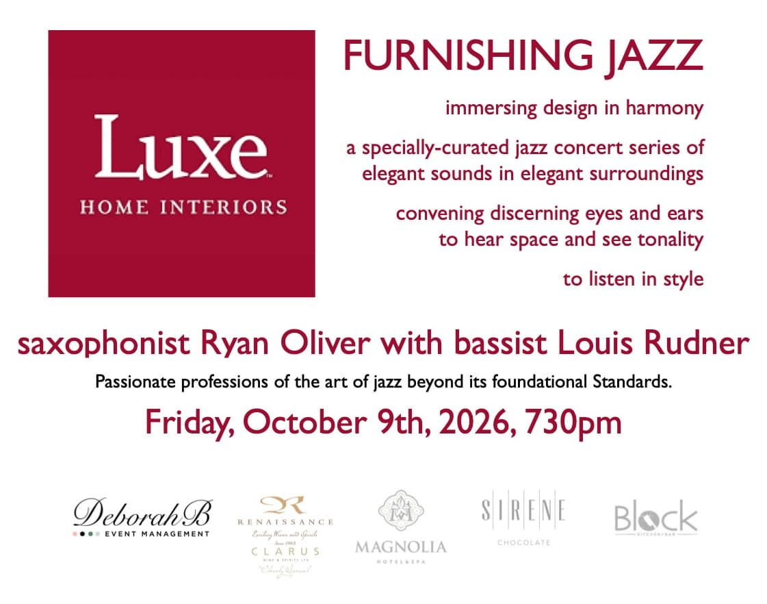 FURNISHING JAZZ w/ saxophonist Ryan Oliver and bassist Louis Rudner at Victoria