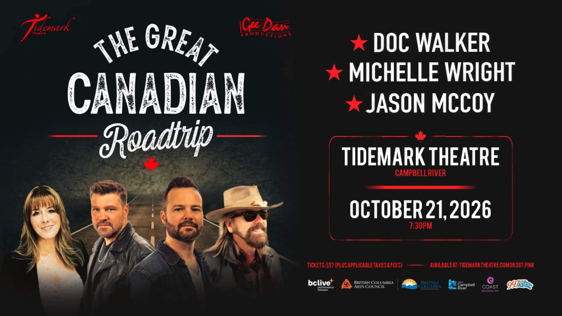 The Great Canadian Road Trip at Tidemark Theatre