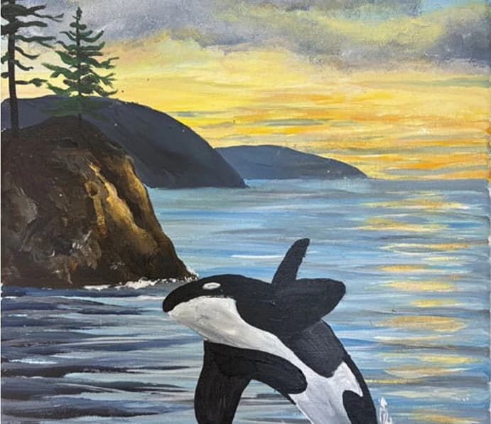 Orca of the Salish Sea - Paint Night at Long Beach Lodge at Long Beach Lodge Resort