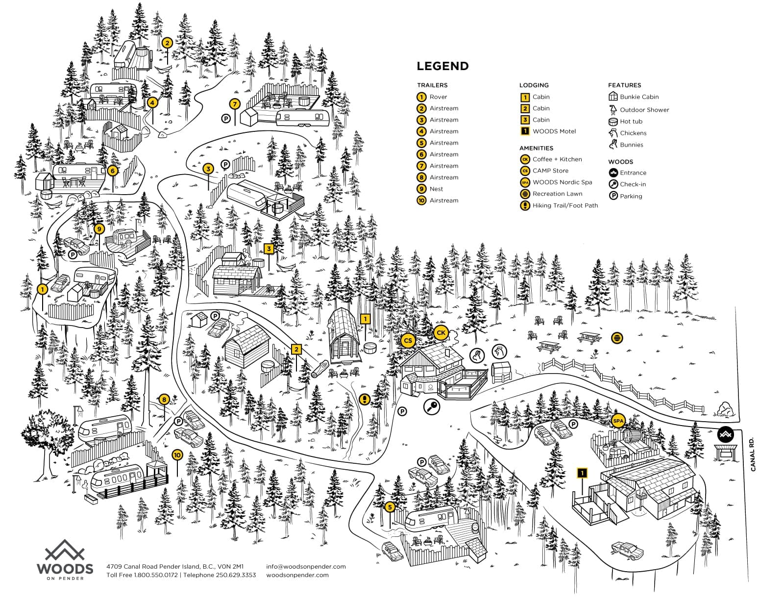 WOODS on Pender Resort in Salt Spring Island