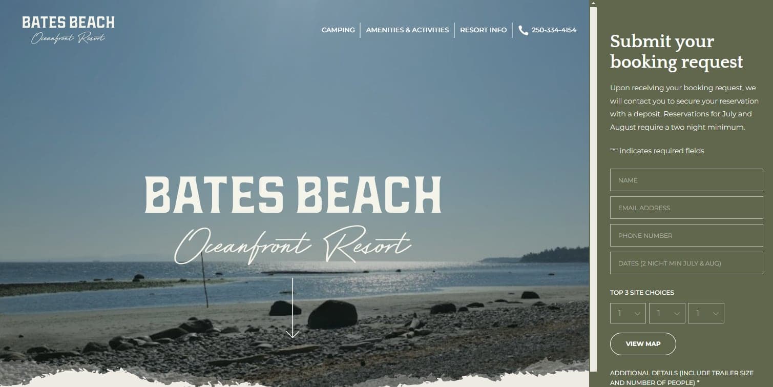 Bates Beach Oceanfront Resort in Courtenay