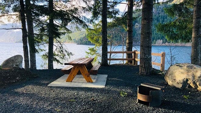 Upper Campbell Reservoir Campground in Campbell River